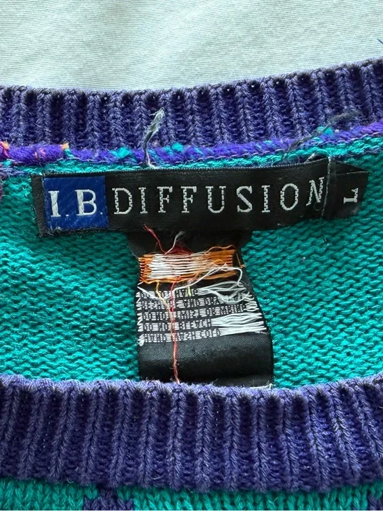 Vintage 90s Colorful Knit Sweater - Picture 4 of 6